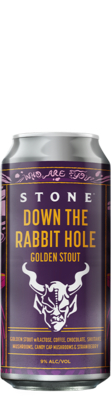Stone Down the Rabbit Hole Golden Stout can