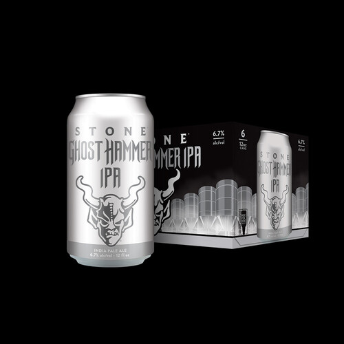 Stone Ghost Hammer IPA can and six-pack