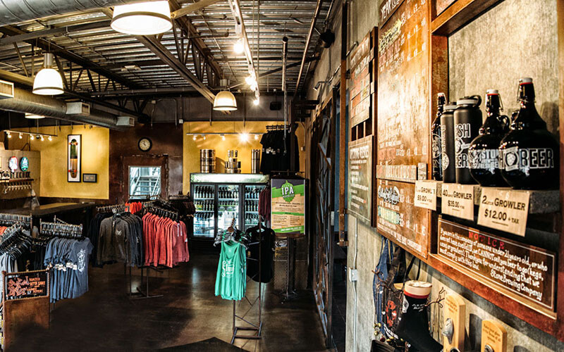 the merch store and beer fridges at the stone world bistro & gardens escondido