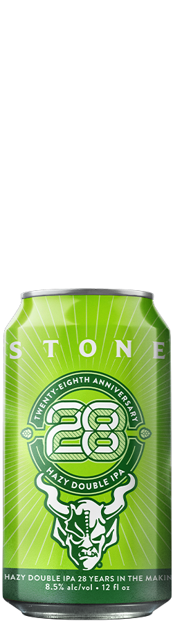 Stone 28th Anniversary Hazy IPA can