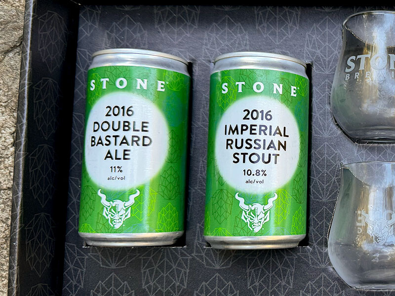 two of the beers included in the tasting box