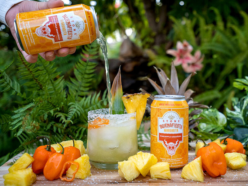 Stone Buenafiesta Margarita - Pineapple Habanero being poured into a glass