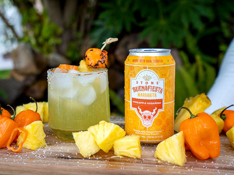 Stone Buenafiesta Margarita - Pineapple Habanero glass and can