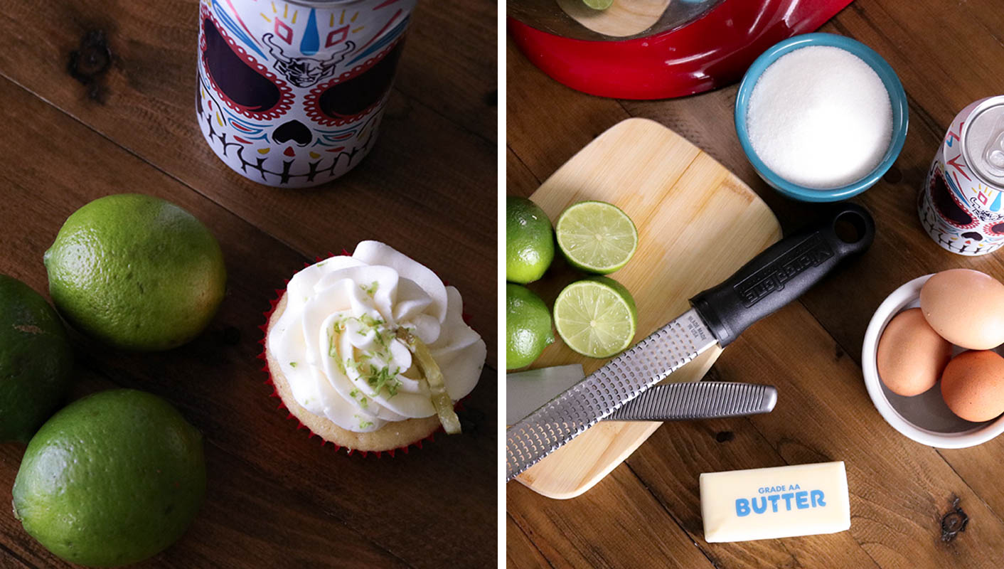 Stone buenaveza cupcakes and ingredients