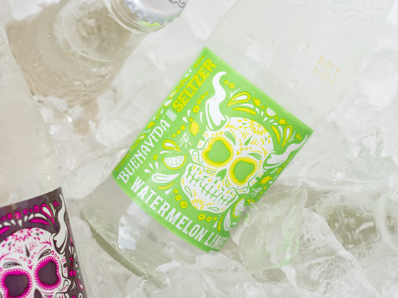 Buenavida Hard Seltzer - Watermelon Lime bottle in ice