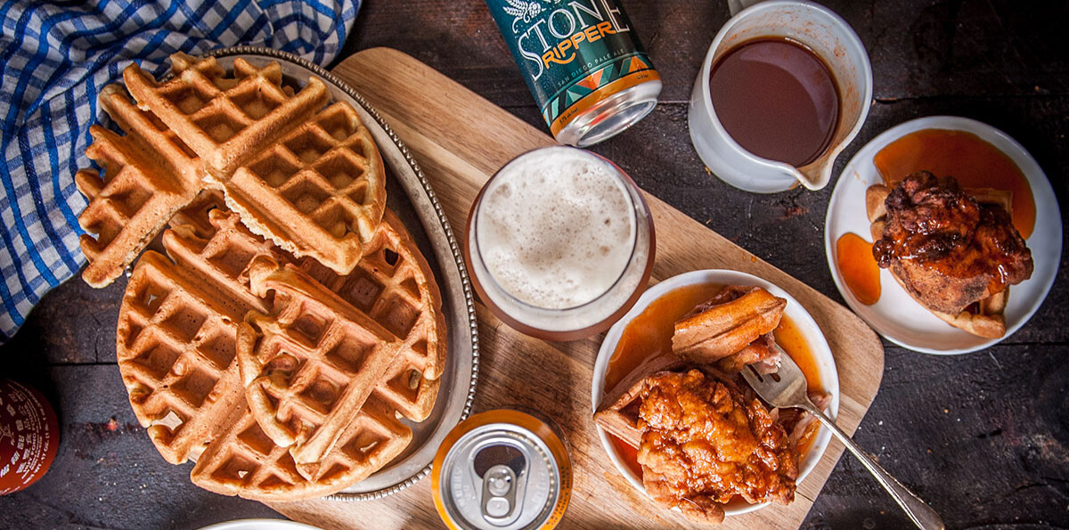 Fried Chicken & Beer Waffles 1